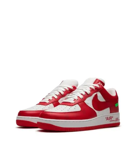 LOUIS VUITTON NIKE AIR FORCE 1 LOW BY VIRGIL ABLOH WHITE RED